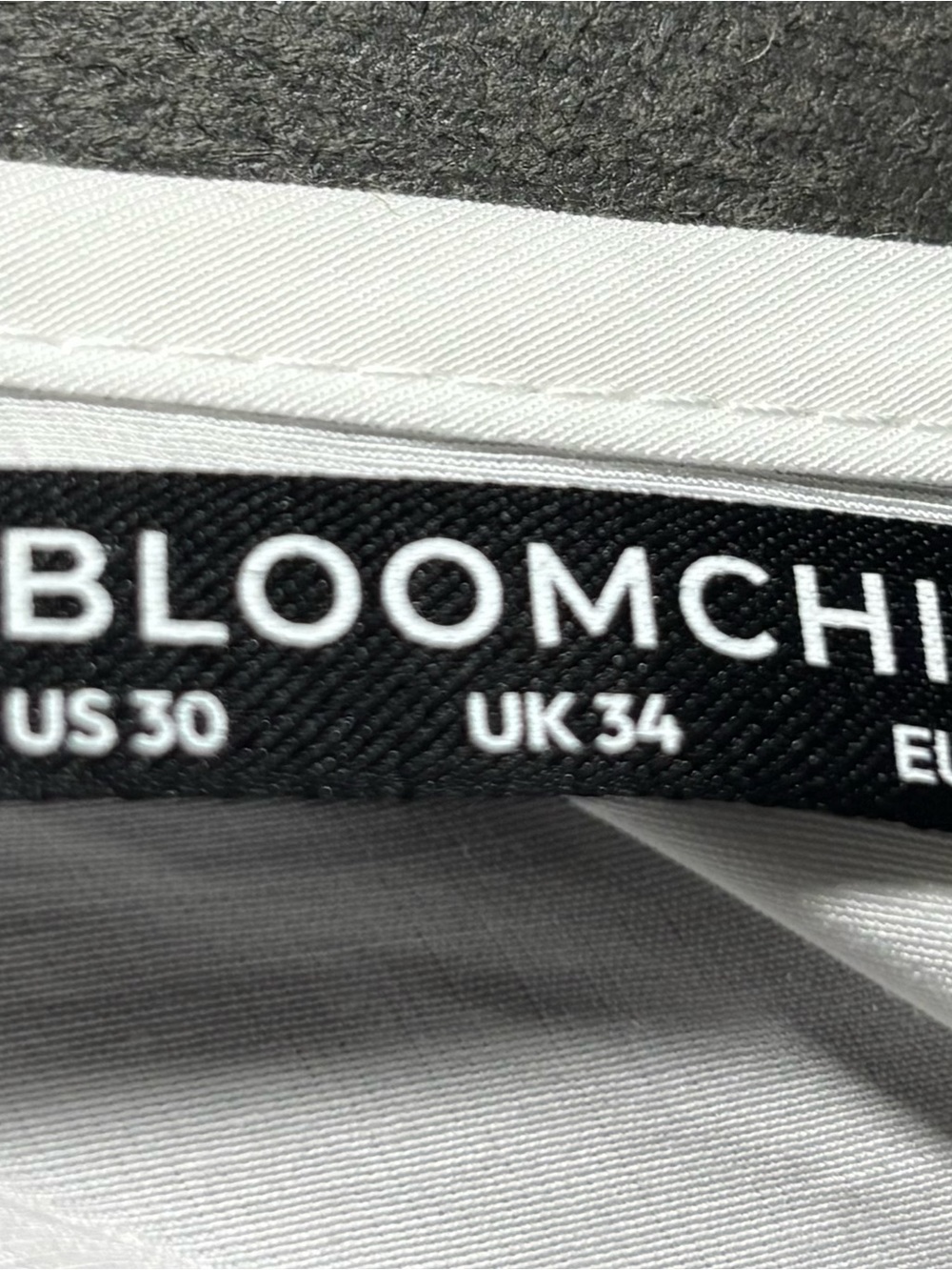 BloomChic Cream Sleeveless Tank with Navy Contrast Hem - Picture 3 of 3